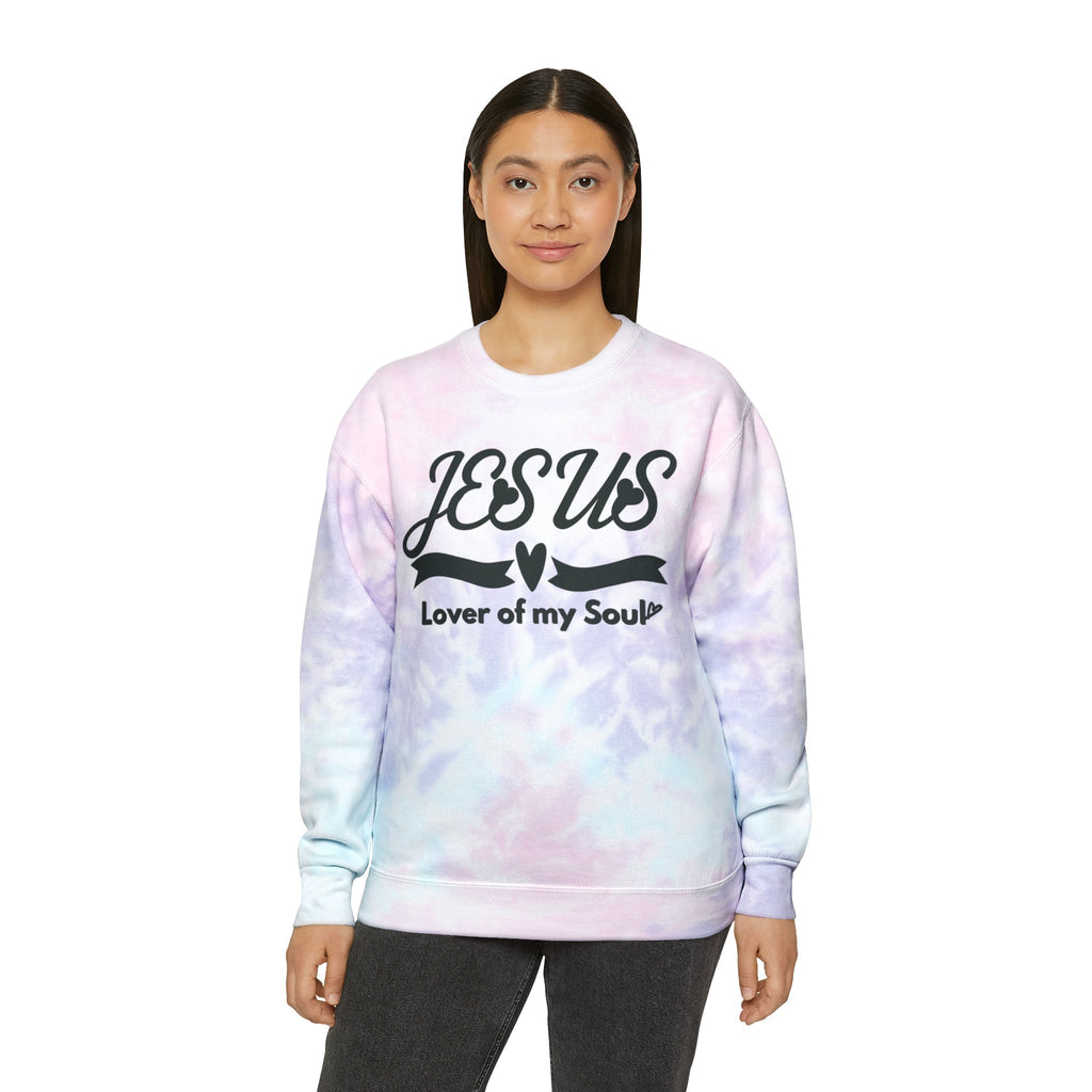 Christian Tie-Dye Sweatshirt-Jesus, Lover of my Soul