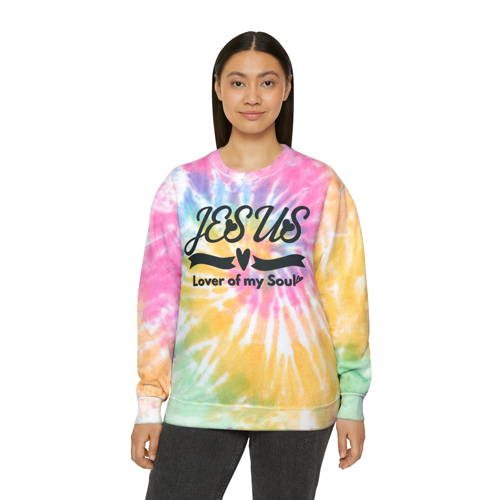 Christian Tie-Dye Sweatshirt-Jesus, Lover of my Soul