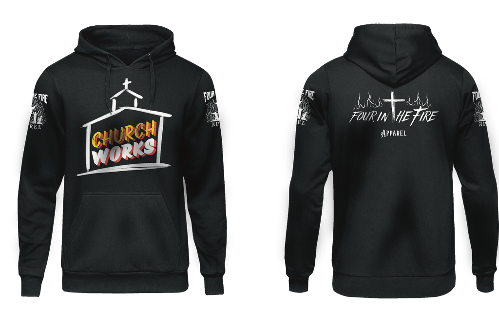 Church Works hoodie or crewneck