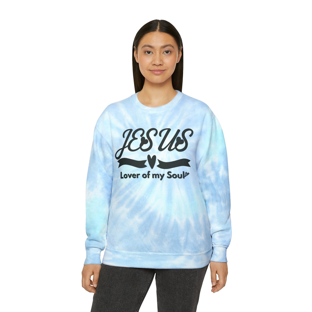 Christian Tie-Dye Sweatshirt-Jesus, Lover of my Soul