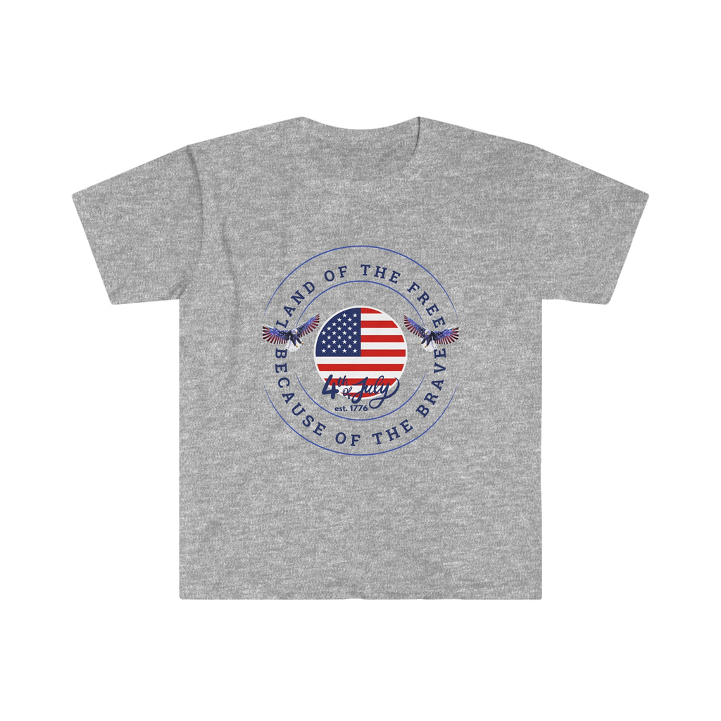 4th of July Patriotic T - Shirt (Land of The Free) - reallyposhgifts