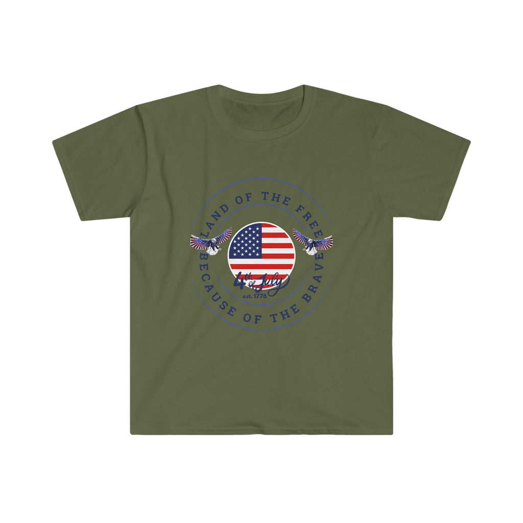 4th of July Patriotic T - Shirt (Land of The Free) - reallyposhgifts