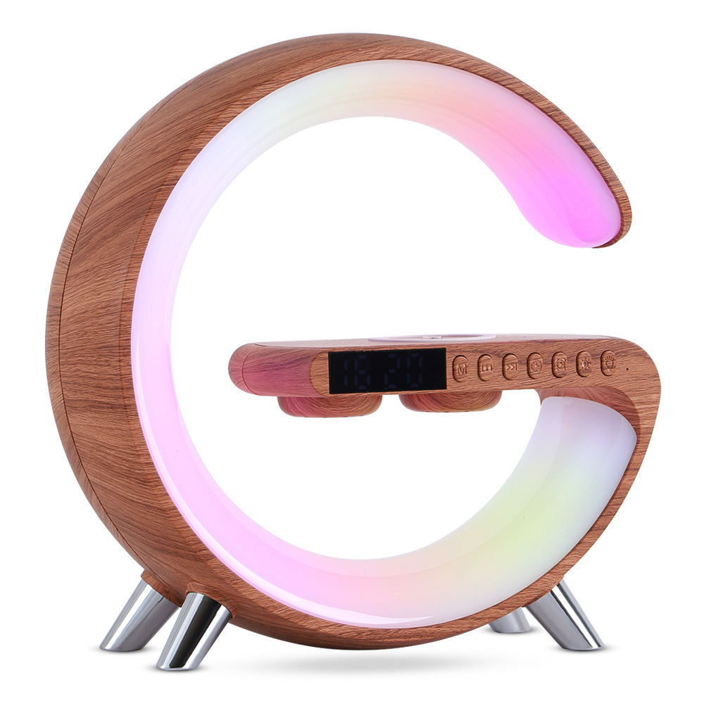 G Shaped LED Lamp, Wireless Charger and Bluetooth Speaker (Multifunctional)