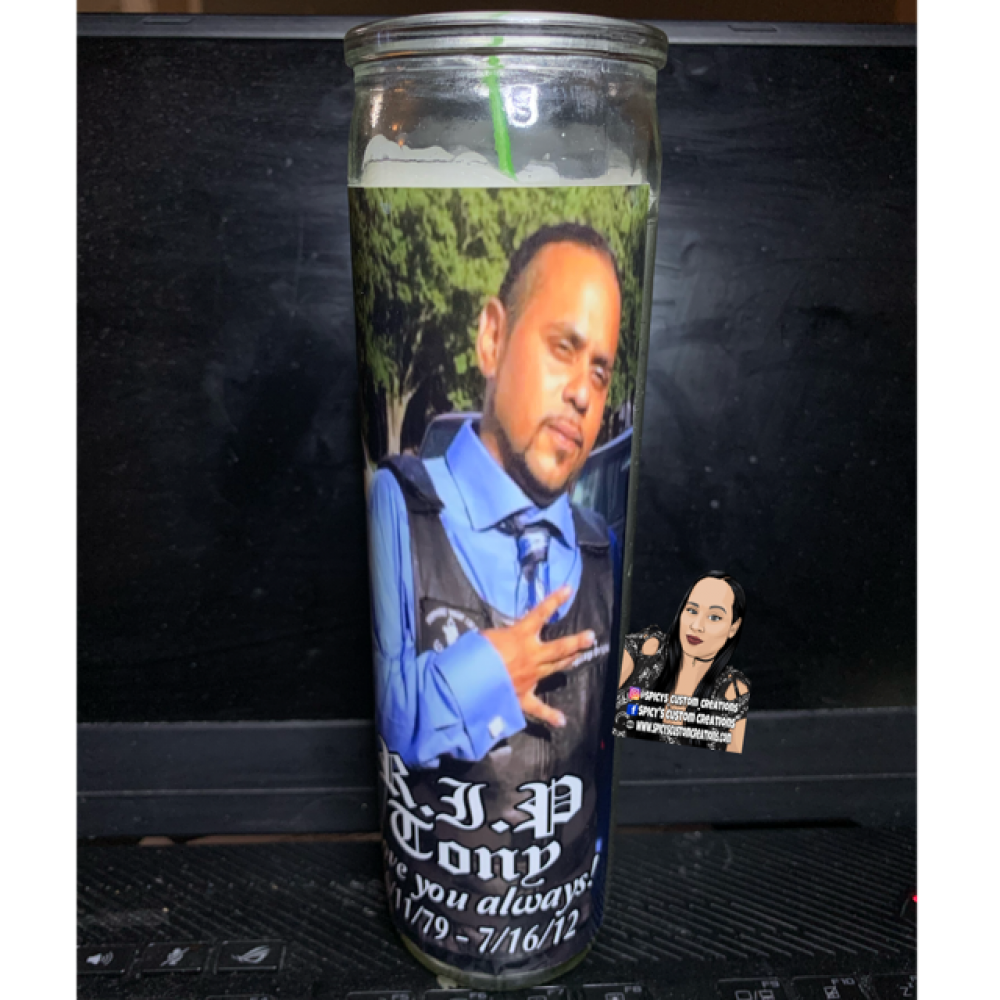 Custom Memorial Candle