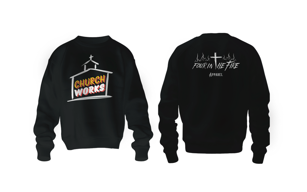 Church Works hoodie or crewneck