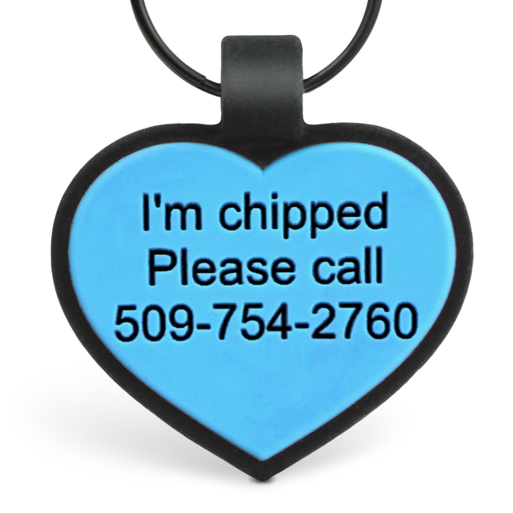 Heart Shape Silent Silicone Pet ID Tag