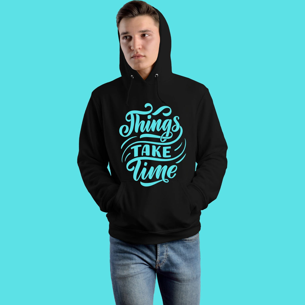 Custom Graphic Hoodie. Handmade Hooded Sweatshirt. Motivational Winter Pullover Top