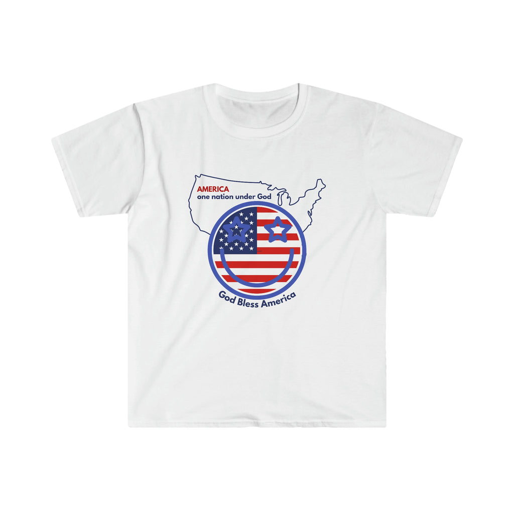 America Independence Day Unisex T - Shirt (One Nation Under God) - reallyposhgifts