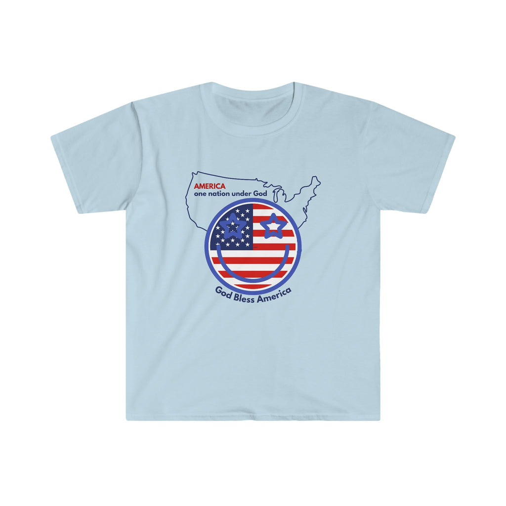 America Independence Day Unisex T - Shirt (One Nation Under God) - reallyposhgifts