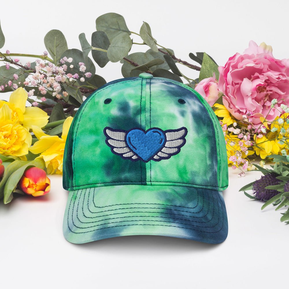 Angels Watch Me Tie Dye Hat. Unisex Headwear. 3D Embroidery Head Dress for Spring and Summer. Faith Inspiration Hat. Best Gifts for Mothers Day, Fathers Day, Graduation, Birthdays, Anniversary, Best Friends and Special Events. Made in USA - reallyposhgifts