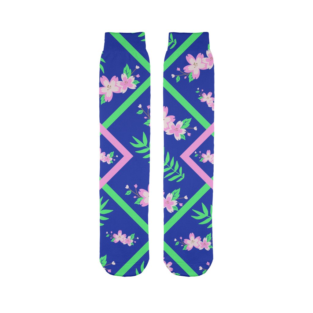 AOP - Spring Pattern 1 Sublimation Tube Sock - reallyposhgifts