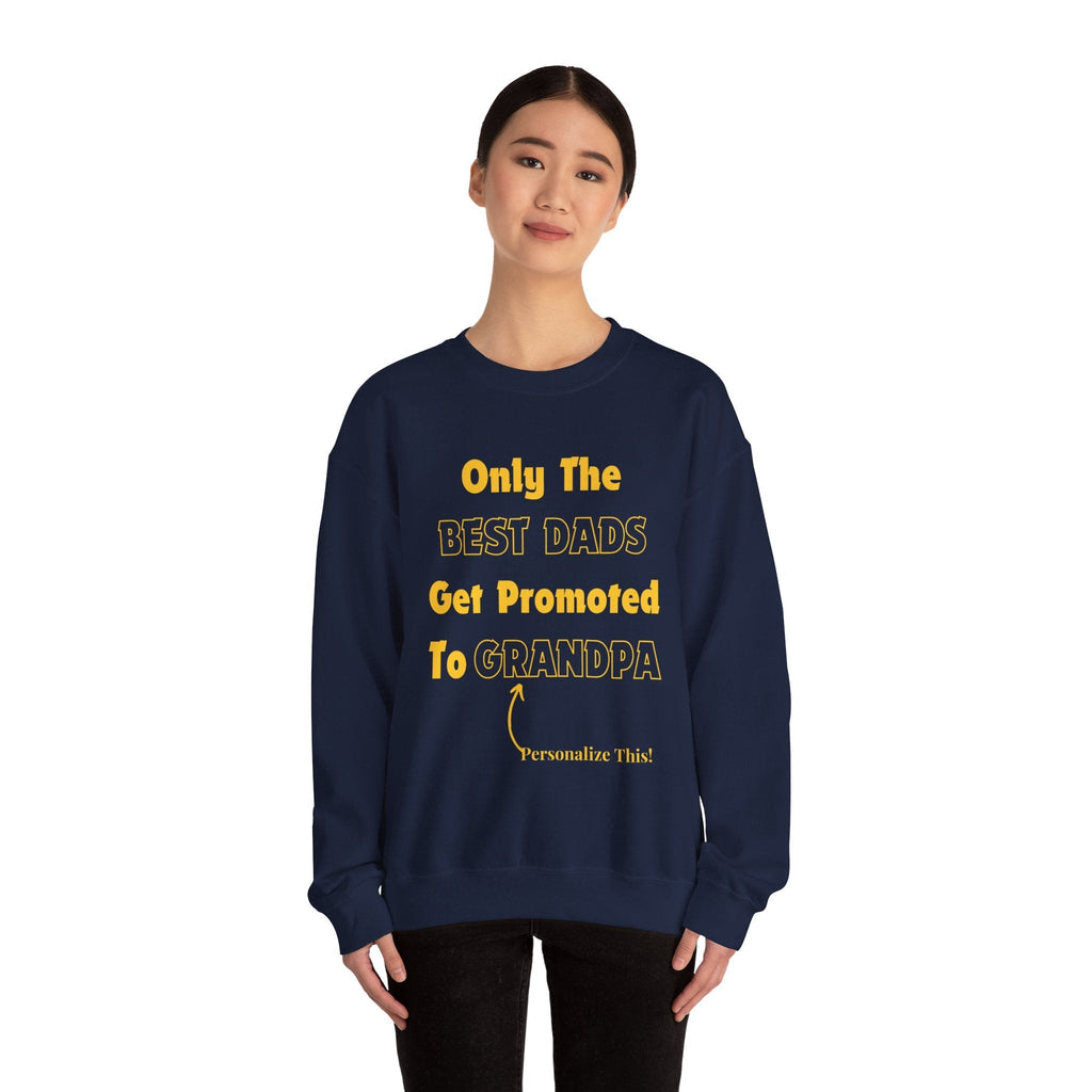 Best Dad Promoted To Grandpa Personalized Sweatshirt