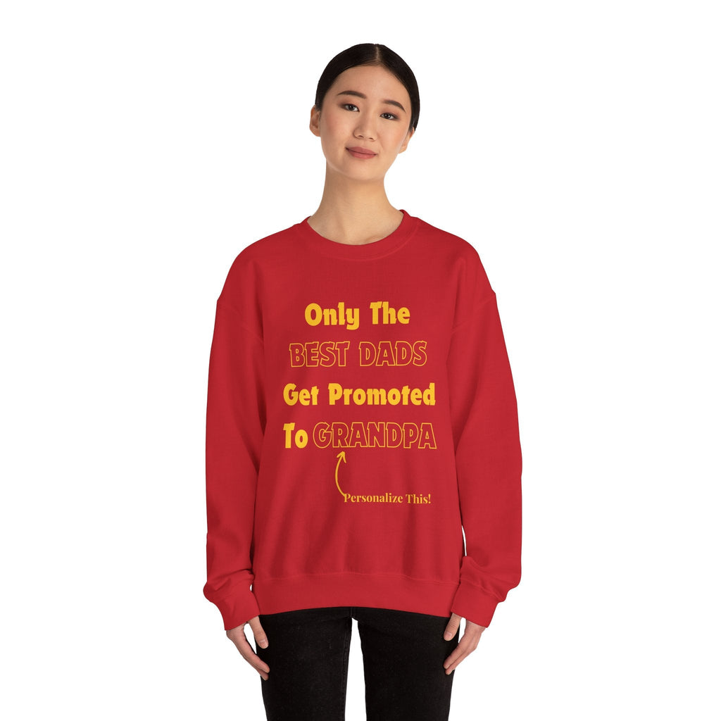 Best Dad Promoted To Grandpa Personalized Sweatshirt