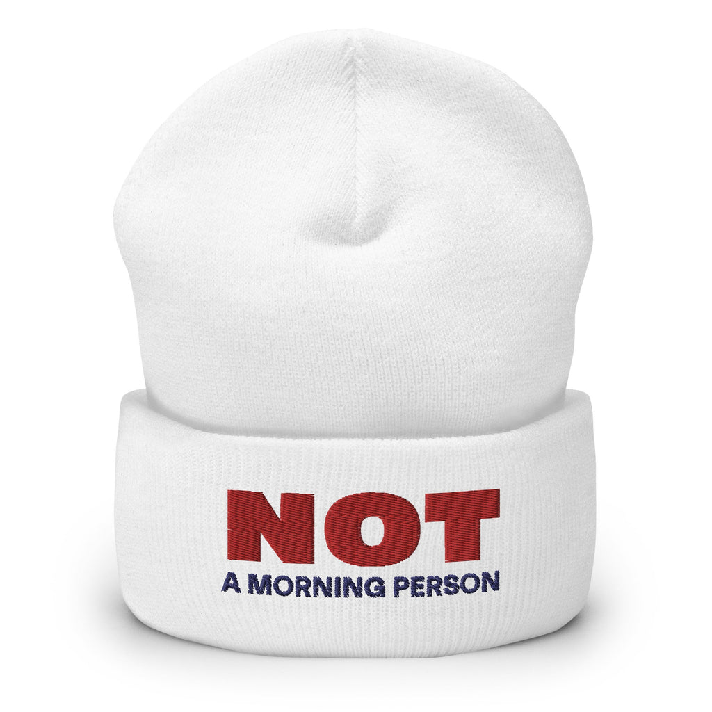 Embroidered Custom Cuffed Beanie-Funny Phrase Custom Beanie