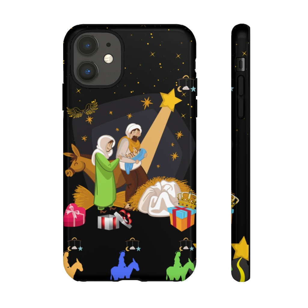 Custom Tough Cases for I Phone and Samsung. Nativity Scene Christmas Phone Back Cover. Holiday Gift for Men, Women and Children. Holy Family Design Phone Case. Christian Art i Phone Cases Gifts for All.