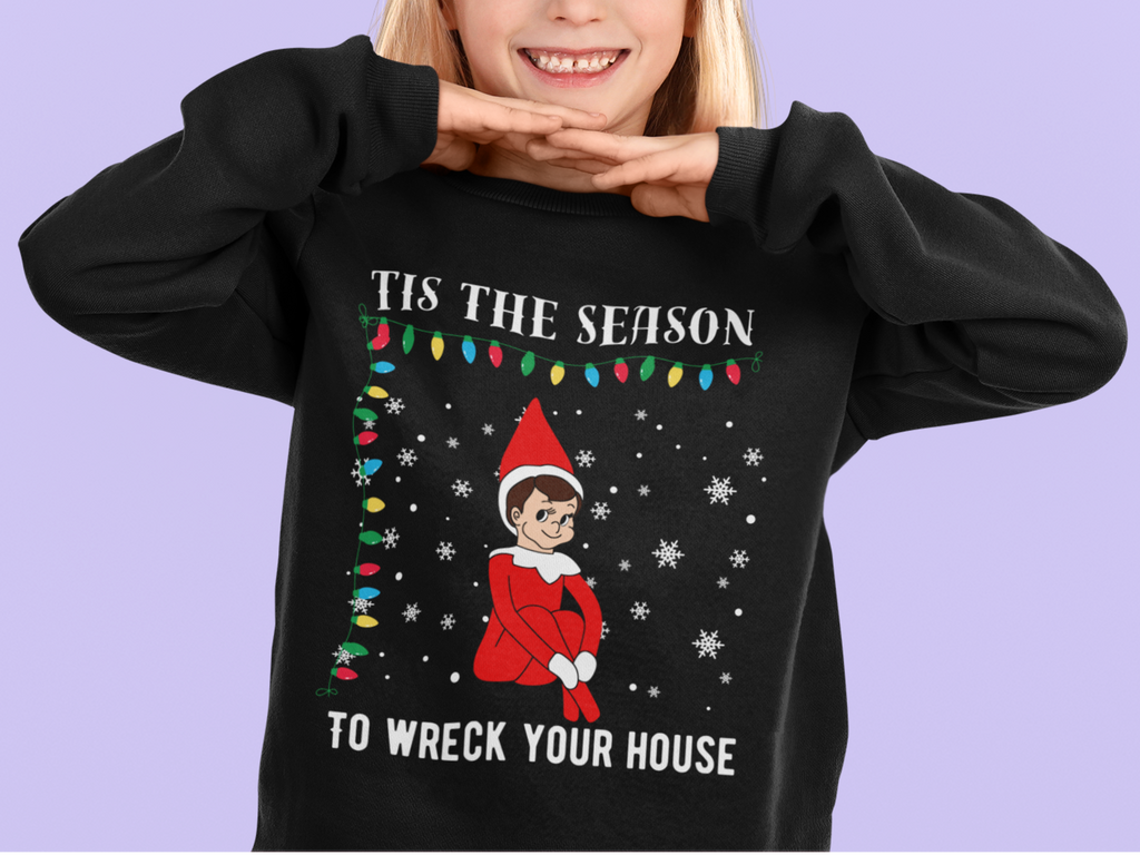 Elf on the Shelf Christmas Sweater or Tshirt