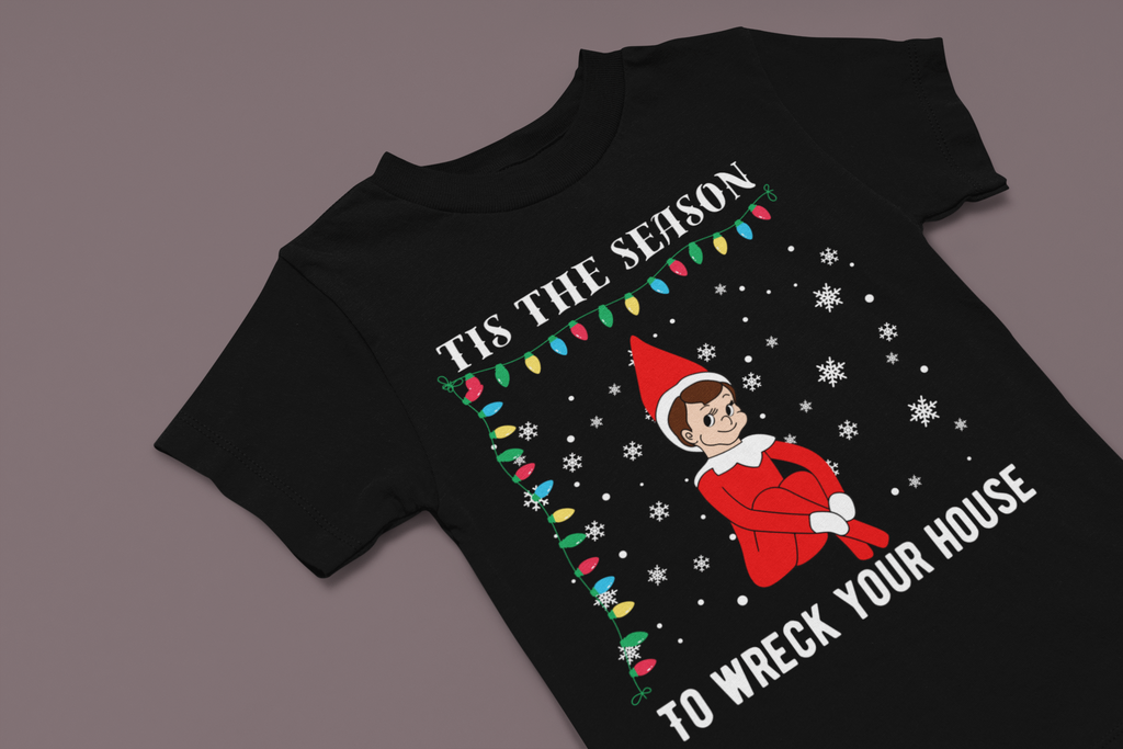 Elf on the Shelf Christmas Sweater or Tshirt