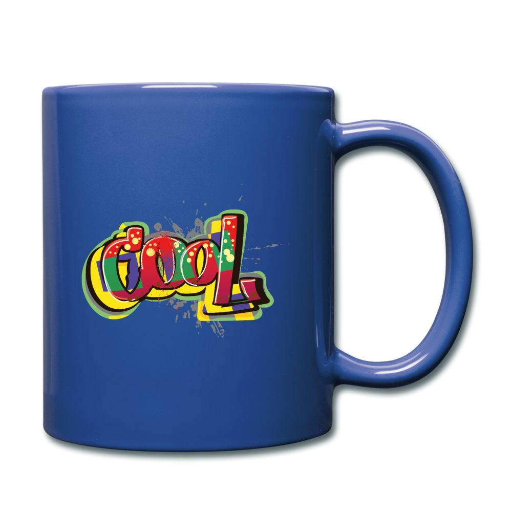 Custom Cool Black Full Color Mug - royal blue