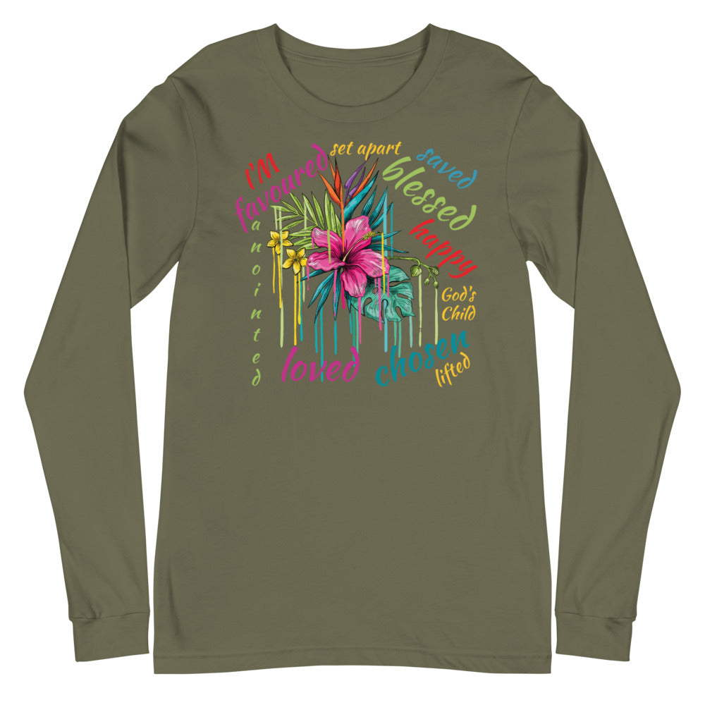 Christian Inspiration T Shirt,  Unisex Long Sleeve Tee, Gift for Christian Mom. Clergy Top, Spring Faith Inspiration