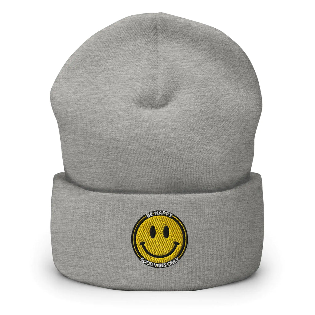 Be Happy  Embroidered Beanie